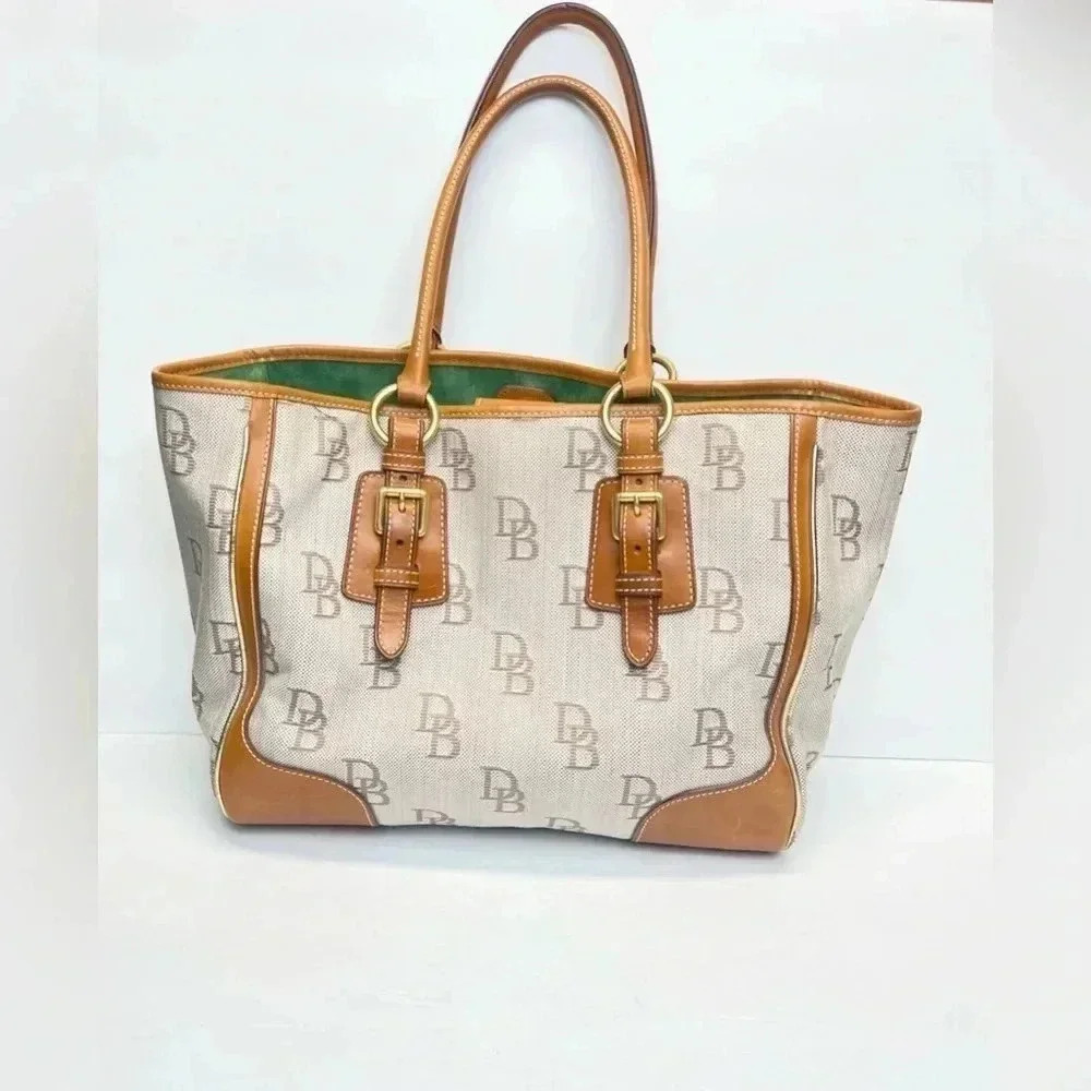 Dooney & Bourke Cream and Tan Shoulder Bag - Picture 10 of 11